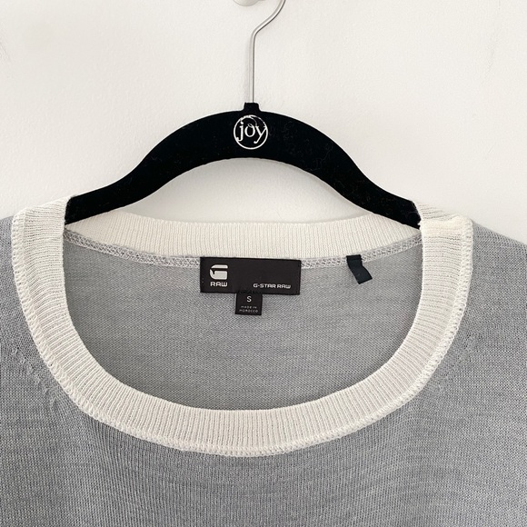 G-Star Raw Core Knitted Wool Sweater in Grey Heather - Picture 9 of 9